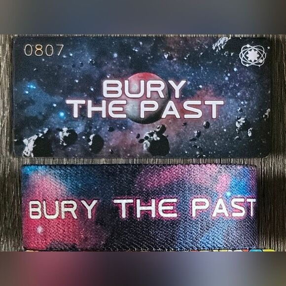 ZOX "BURY THE PAST" #807/1000 RARE MED DIAMOND STITCH Planetary Set WRISTBAND - Picture 2 of 11